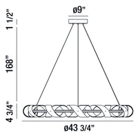 Banderia 44" Integrated LED Chandelier