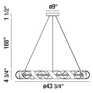 Banderia 44" Integrated LED Chandelier