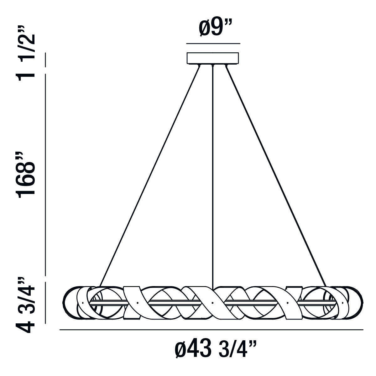 Banderia 44" Integrated LED Chandelier