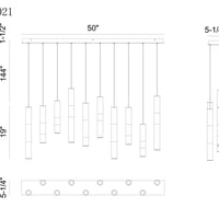 Ronda 10-Light 50" Integrated LED Linear Chandelier