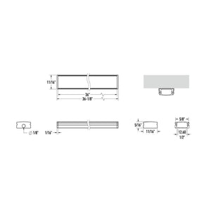 FORMLINK 3FT Aluminum extrusion Surface mounted