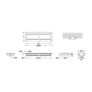 FORMLINK 3FT Aluminum extrusion Recessed