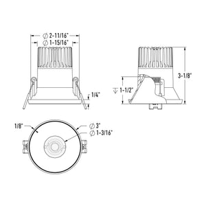 Nest 2in almost trimless downlight, 5CCT & Dim-To-Warm