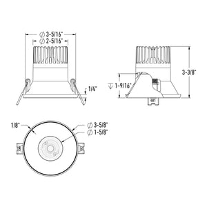 Nest 3in almost trimless downlight, 5CCT & Dim-To-Warm