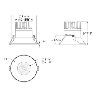 Nest 4in almost trimless downlight, 5CCT & Dim-To-Warm