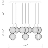 Palmas 7-Light 30" Integrated LED Multi Drop Chandelier