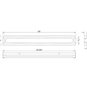 Hiltic 36" Integrated LED Outdoor Wall Sconce