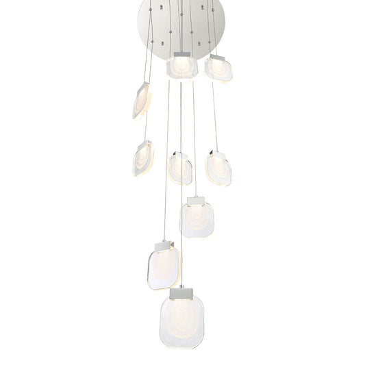 Paget 9-Light 20" Integrated LED Multi Drop Chandelier