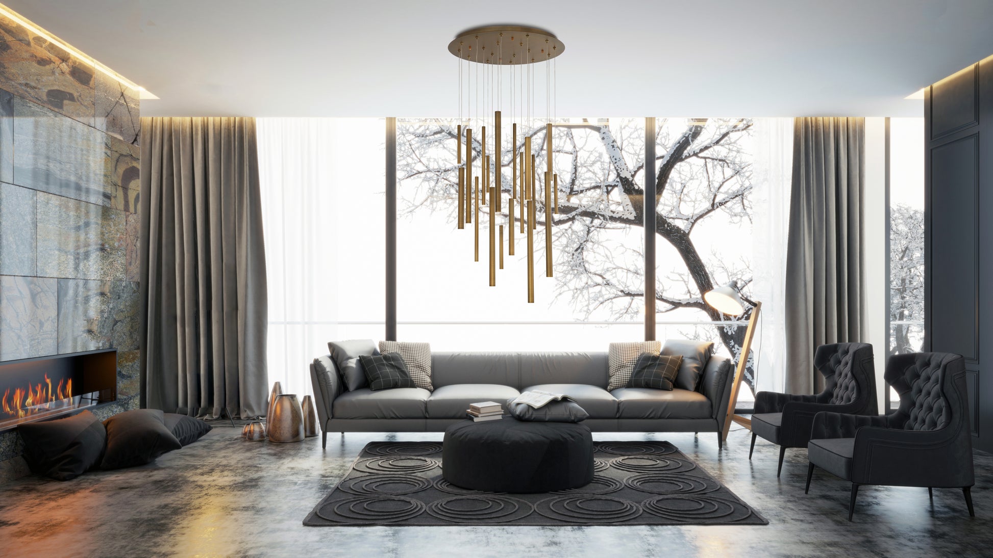 Santana 18-Light 24" Integrated LED Multi Drop Chandelier