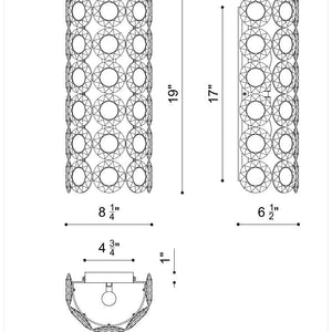 Perrene 2-Light 19" Wall Sconce