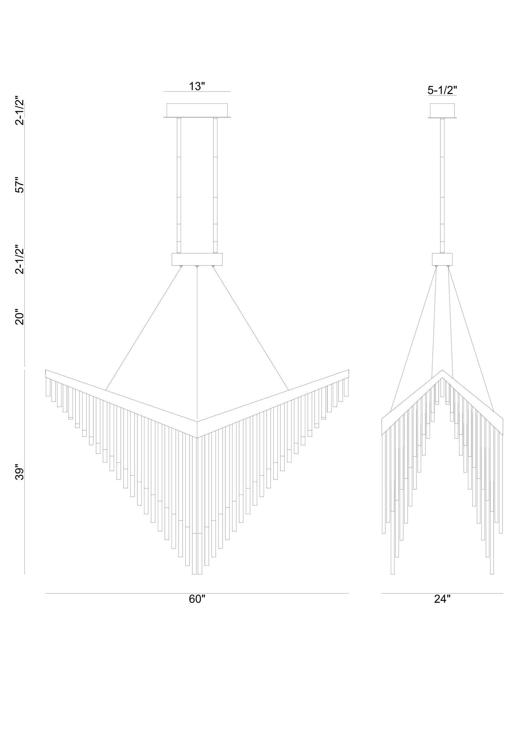 Vivien 60" Integrated LED Grand Chandelier