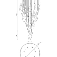 Jateo 33-Light 40" Integrated LED Multi Drop Chandelier