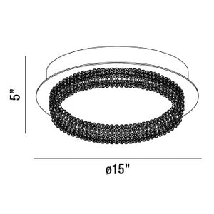 Sassi 15" LED Flush Mount