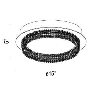 Sassi 15" LED Flush Mount
