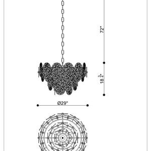 Sue-Anne 12-Light 29" Chandelier