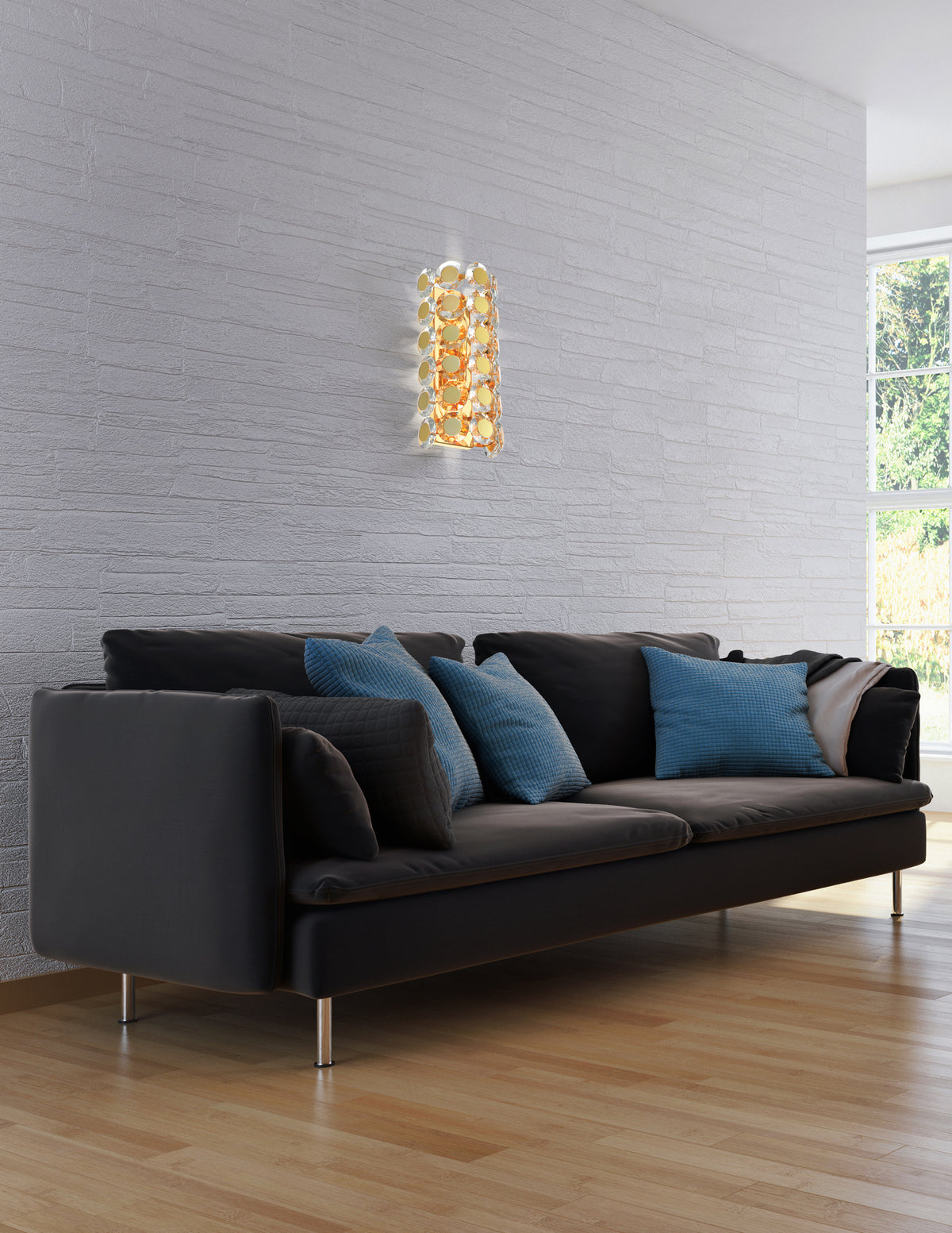 Perrene 2-Light 19" Wall Sconce