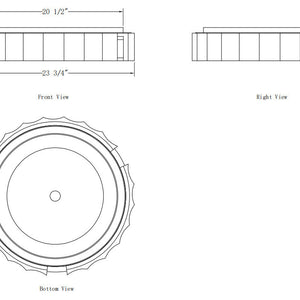 Roslington 24" Integrated LED Flush Mount