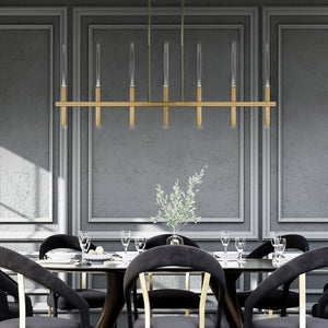 Benicio 7-Light 46" Integrated LED Linear Chandelier