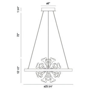 Clayton 26" Integrated LED Pendant Chandelier