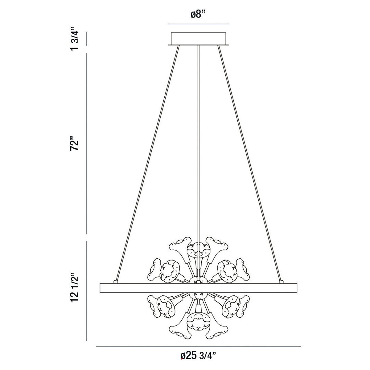 Clayton 26" Integrated LED Pendant Chandelier