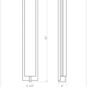 Tribek 32" Integrated LED Outdoor Wall Sconce