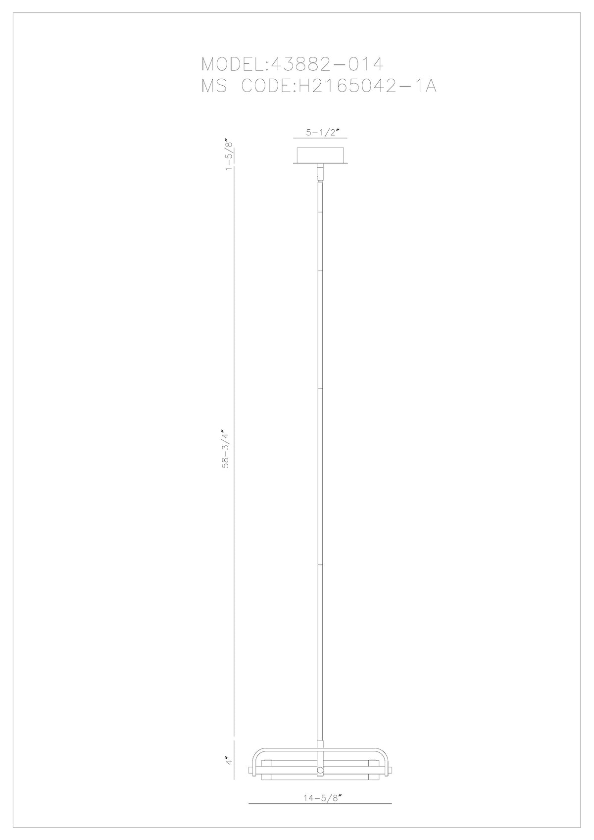 Annilo 15" Integrated LED Pendant