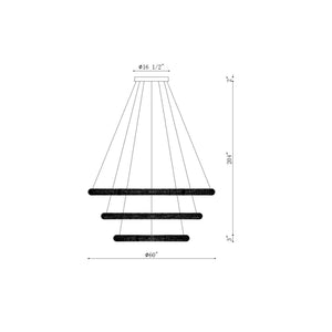 Sassi 3-Tier 60" LED Grand Chandelier