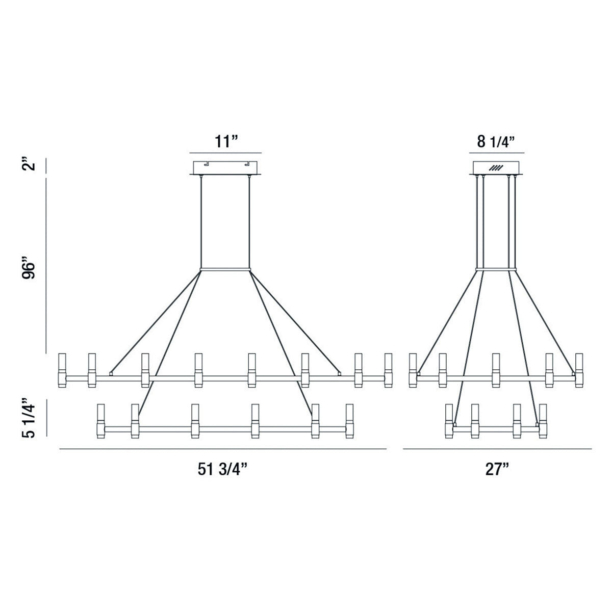Altamont 2-Tiers 30-Light 52" Integrated LED Grand Chandelier