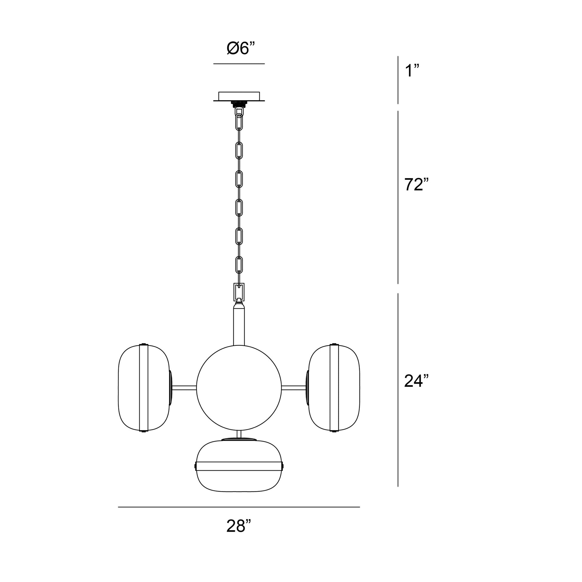 Nottingham 5-Light 28" Chandelier