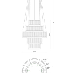 Empra 5-Tiers 5-Light 47" Integrated LED Grand Chandelier