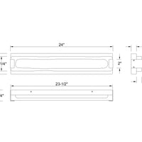 Hiltic 24" Integrated LED Outdoor Wall Sconce