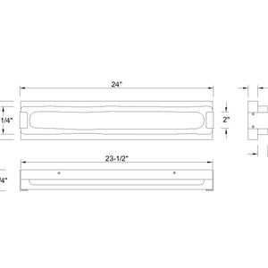 Hiltic 24" Integrated LED Outdoor Wall Sconce