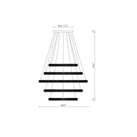 Sassi 5-Tier 60" LED Grand Chandelier