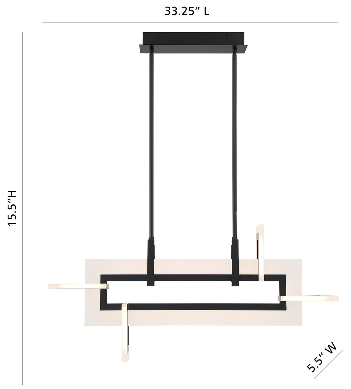 Inizio 33" Integrated LED Chandelier