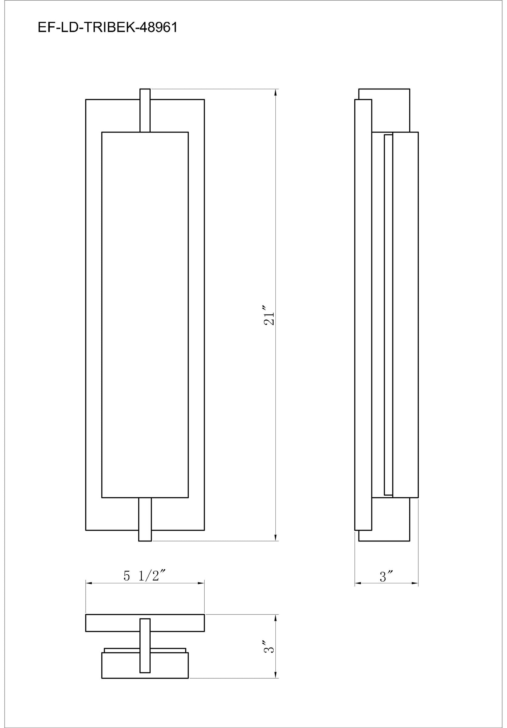 Tribek 21" Integrated LED Outdoor Wall Sconce