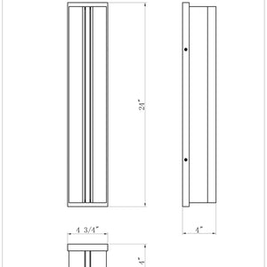 Langferd 24" Integrated LED Outdoor Wall Sconce