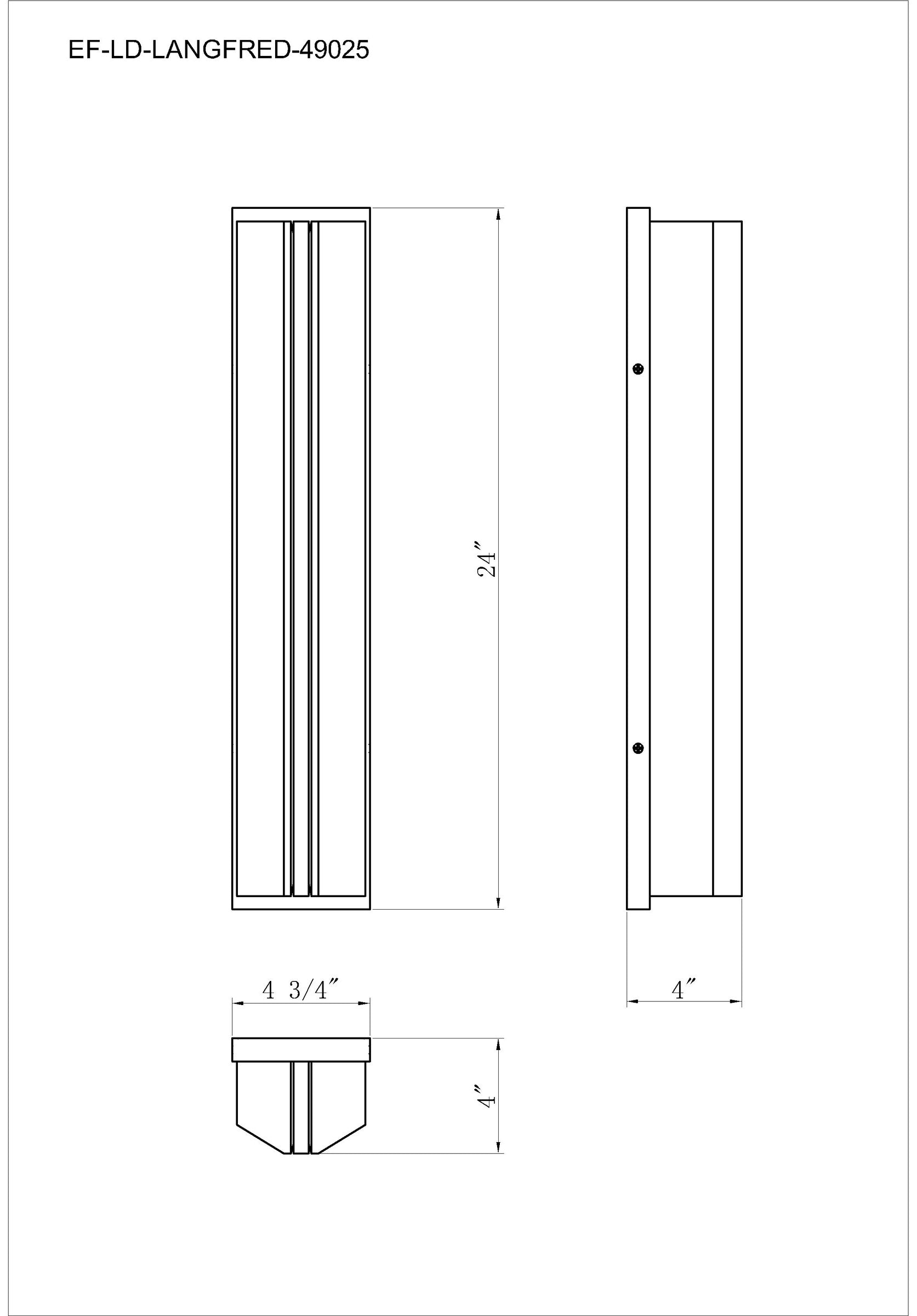 Langferd 24" Integrated LED Outdoor Wall Sconce