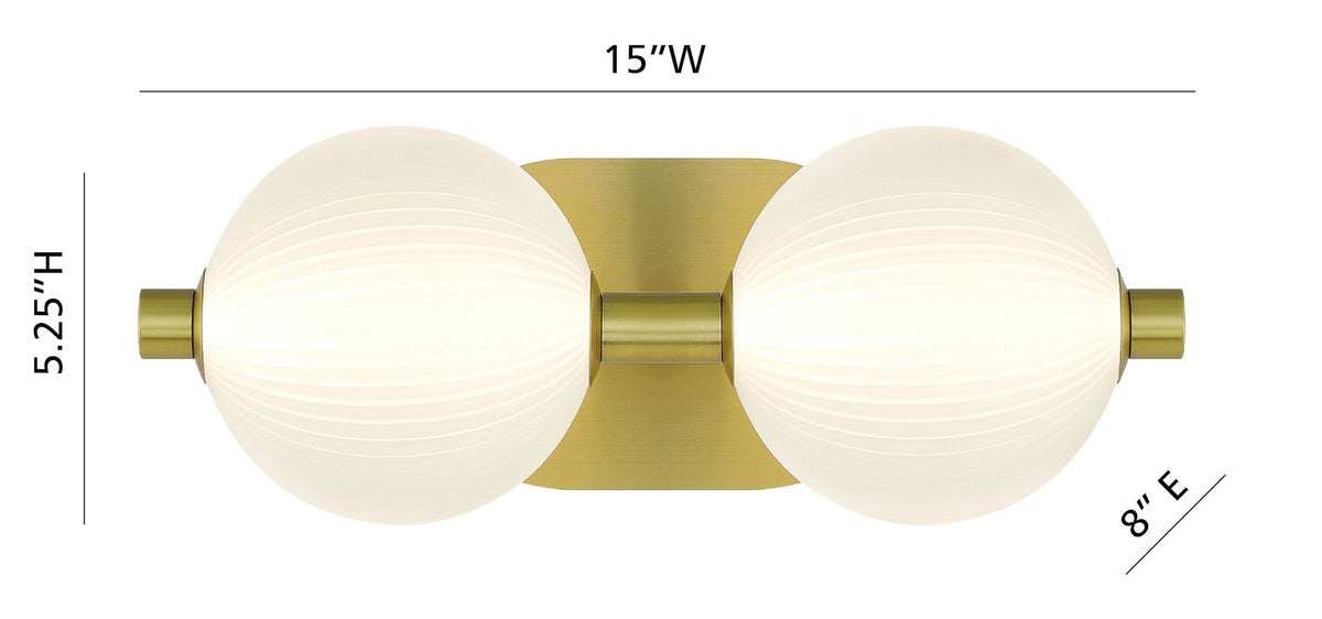 Palmas 2-Light 15" Integrated LED Vanity