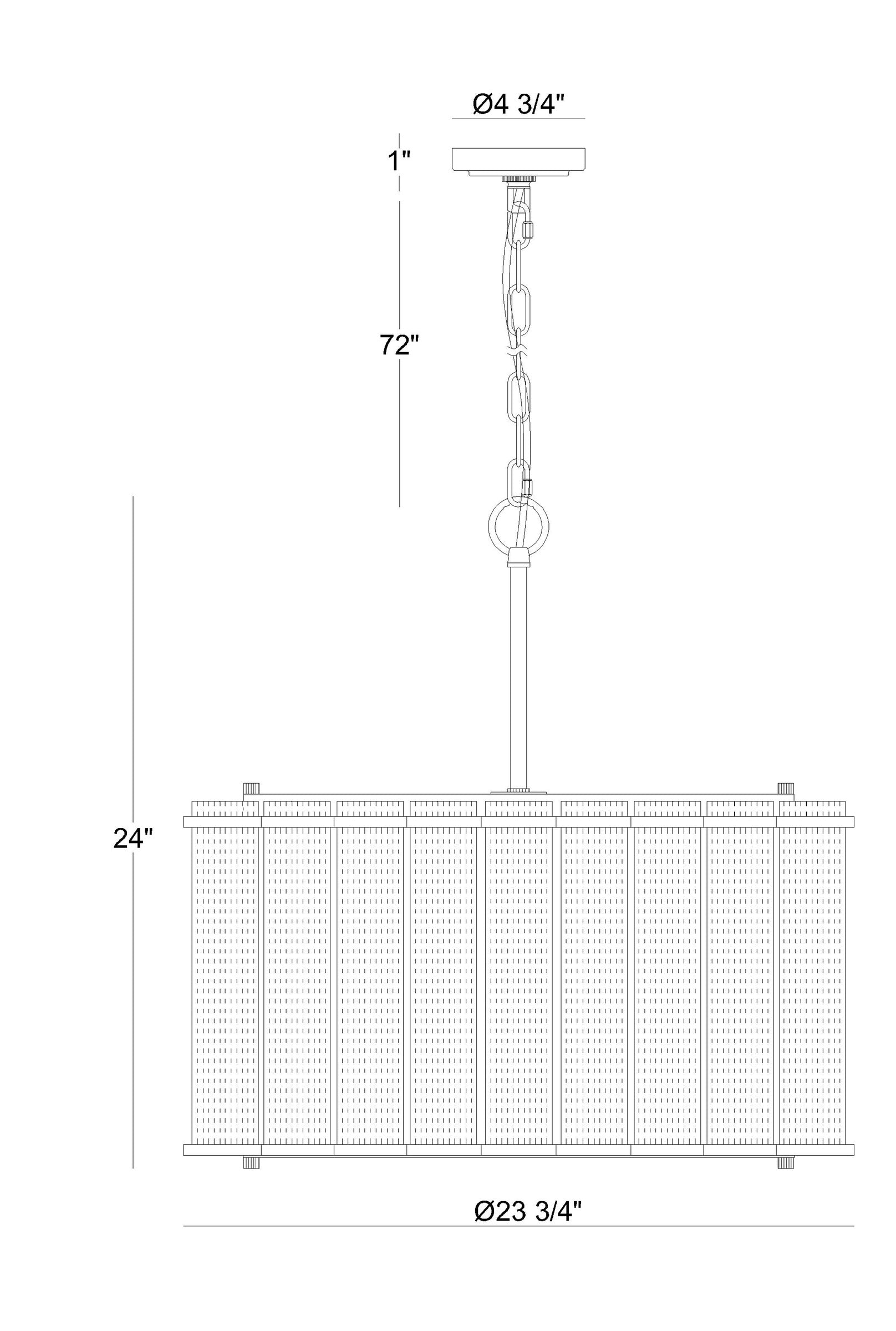 Glasbury 6-Light 24" Pendant Chandelier