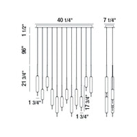 Cumberland 12-Light 40" Integrated LED Multi Drop Chandelier
