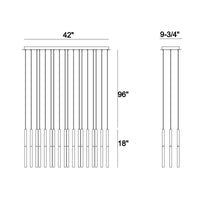 Benicio 18-Light 42" Integrated LED Chandelier