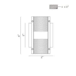 Westcliffe 2-Light 8" Integrated LED Outdoor Wall Sconce