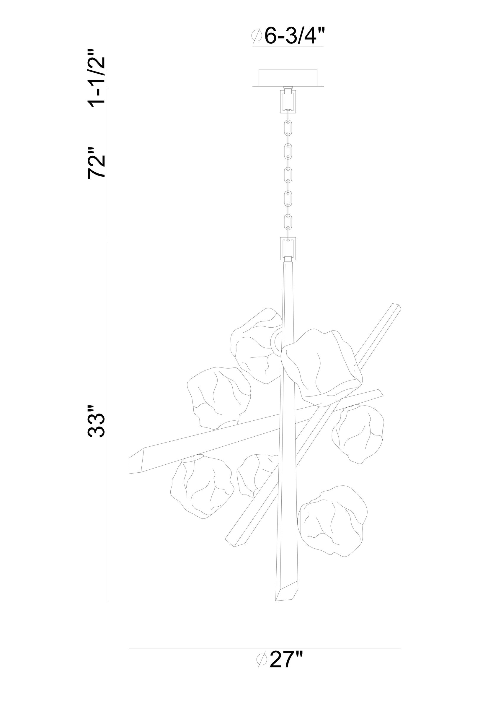 Thorah 7-Light 33" Integrated LED Chandelier