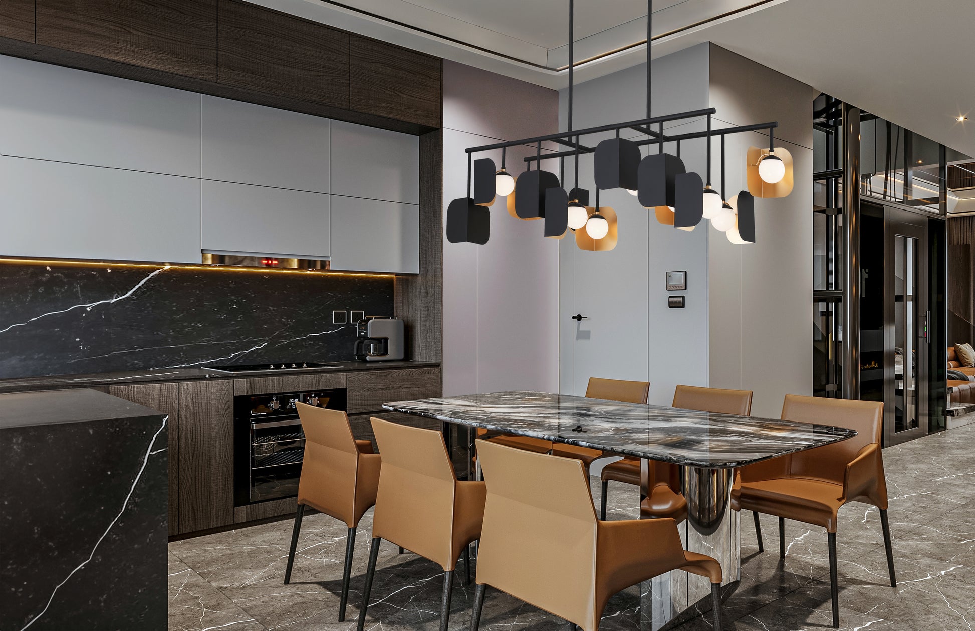 Cornice 14-Light 60" Integrated LED Grand Chandelier