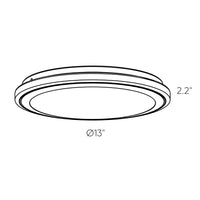 Ora Round Glass Flush Mount