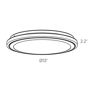 Ora Round Glass Flush Mount