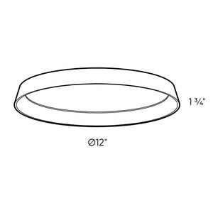 Aurora Aurora 12in Dual-Light Dimmable LED Flush Mount, 5CCT