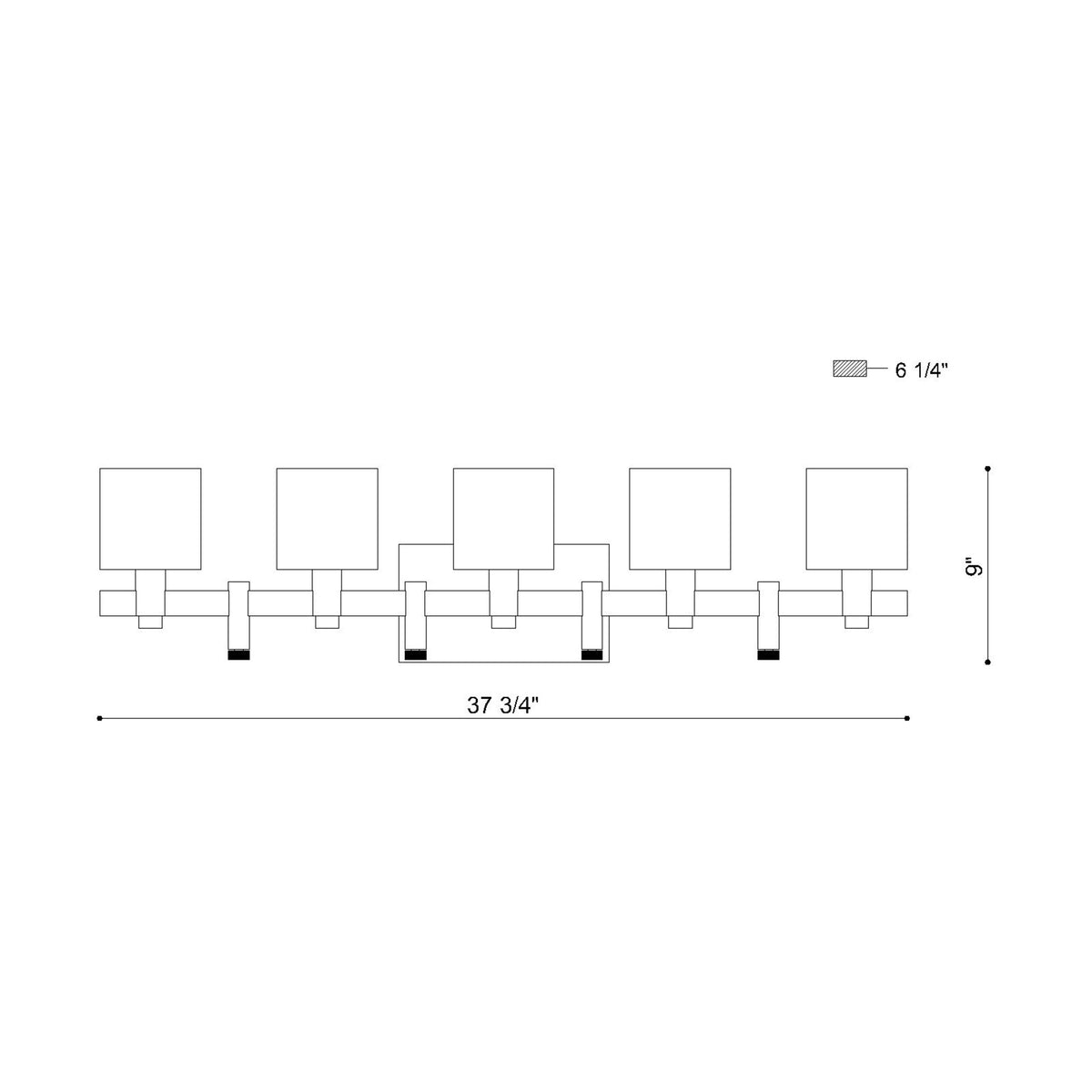 Decato 5-Light 38" Vanity
