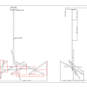 Crossroads 18-Light 59" Integrated LED Grand Chandelier