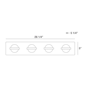 Ryder 4-Light 26" Integrated LED Vanity